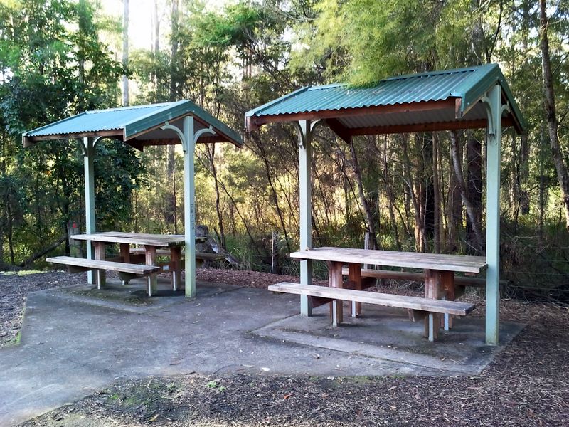 Halfway Creek Rest Area - Halfway Creek: Picnic tables nearby.