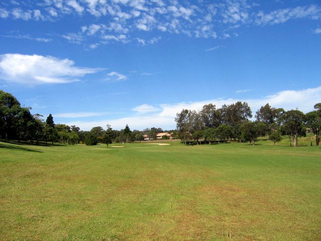 Emerald Downs Golf Course - Port Macquarie: Approach to the Green on Hole 1
