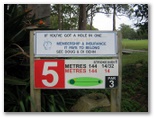 Evans Head Golf Course - Woodburn: Layout of Hole 5 - Par 5, 144 meters
