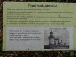 Fingal Holiday Park - Fingal Head: Sign about the lighthouse