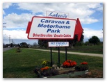 Lakeside Caravan & Motorhome Park - Finley: Lakeside Caravan & Motorhome Park welcome sign