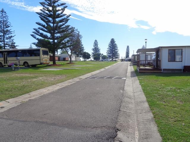 Forster Beach Holiday Park - Forster: open park with lots of grass