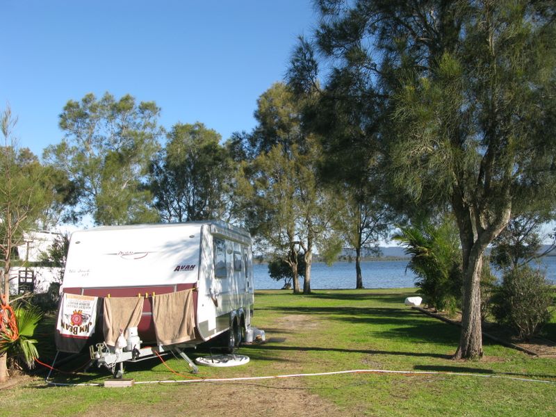 Lakeside Resort Forster - Forster: Powered sites for caravans with water views.