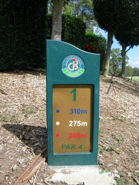 Gainsborough Greens Golf Course - Pimpama: Hole 1 Par 4, 310 meters