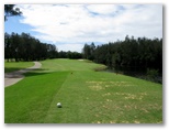 Gainsborough Greens Golf Course - Pimpama: Fairway view on Hole 6 with lots of water to the right.