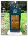 Gainsborough Greens Golf Course - Pimpama: Hole 9 Par 4, 376 meters