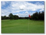 Gainsborough Greens Golf Course - Pimpama: Green on Hole 9 looking back along the fairway.