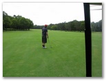 Gainsborough Greens Golf Course - Pimpama: Approach to the green on Hole 15