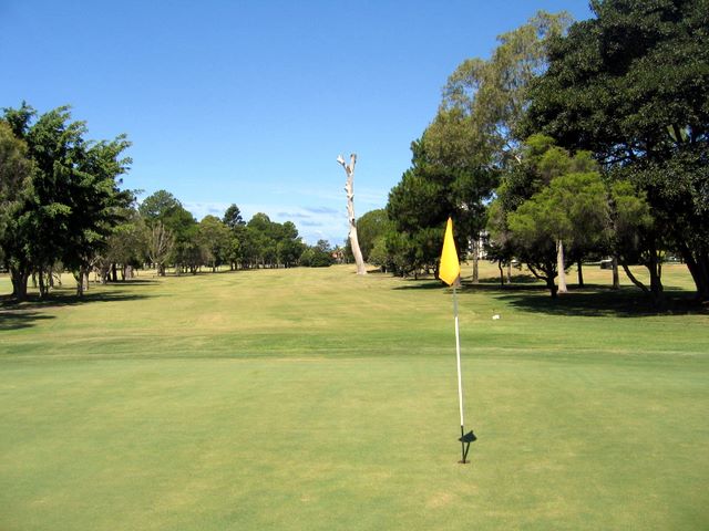 Surfer's Paradise Golf Club - Gold Coast: Green on Hole 10 looking back along fairway