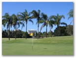 Surfer's Paradise Golf Club - Gold Coast: Green on Hole 17 with Resort in the background
