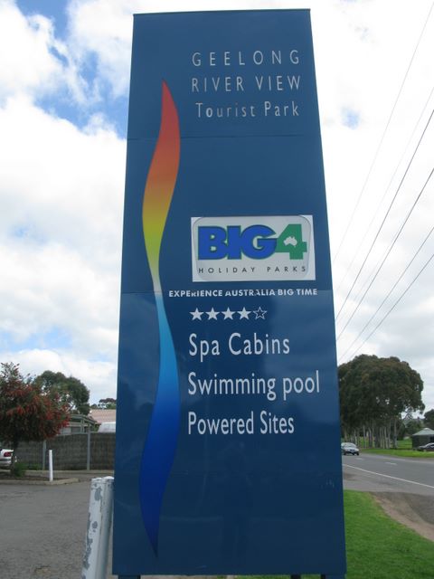 Geelong Riverview Tourist Park - Belmont Geelong: BIG4 Geelong Riverview Tourist Park welcome sign.