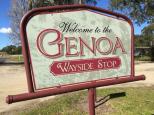 Genoa Wayside Stop - Genoa: Welcome sign