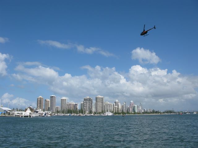 Gold Coast Canals - Gold Coast: Gold Coast Canals - Gold Coast Queensland - Album 2: Helicopter coming in to land