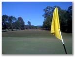Tally Valley Public Golf Course - Elanora Gold Coast: Green on Hole 7 looking back along the fairway.