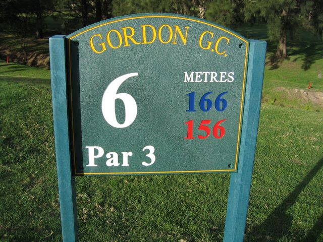 Gordon Golf Course - Gordon Sydney: Hole 6, Par 3 - 166 meters