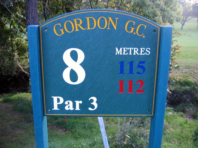Gordon Golf Course - Gordon Sydney: Hole 8 Par 3 - 115 meters