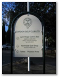 Gordon Golf Course - Gordon Sydney: Gordon Golf Club welcome sign