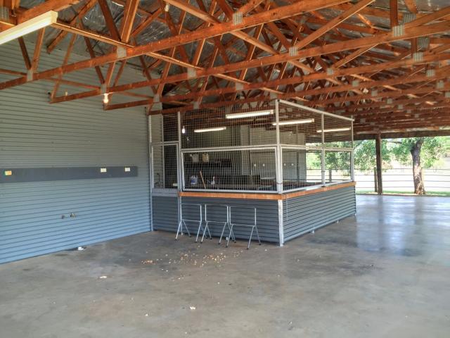 Gundy Recreation Gounds - Gundy: This is the spacious undercover area of the camp kitchen with amenities on either side.