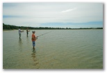 BIG4 Harrington Beach Holiday Park - Harrington: Fishing in the lagoon immediately behind the park.