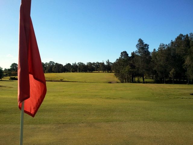 Hills International Golf Club - Jimboomba: Fairway view on Hole 7 looking back along the fairway.