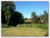 Hills International Golf Club - Jimboomba: Fairway view on Hole 4 - hitting across the gully to the fairway.  This is challenging!