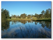Hills International Golf Club - Jimboomba: Water trap before the green.