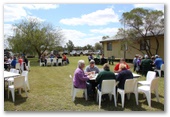 Kilcowera Station - Hungerford: Visitors enjoying lunch at Kilcowera