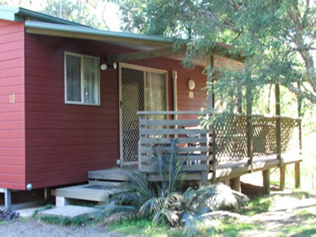 Jervis Bay Cabins & Camping - Huskisson: Norwegian Solitude - Sleeps 4.  It was decorated by a Norwegian descendant.