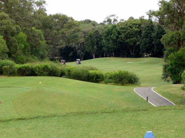 Hyatt Regency Coolum Golf Course - Coolum: Fairway view on Hole 7.  The fairway turns to the left.