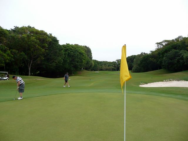 Hyatt Regency Coolum Golf Course - Coolum: Green on Hole 8 looking back along the fairway.