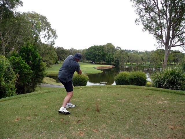 Hyatt Regency Coolum Golf Course - Coolum: Fairway view on Hole 11.  You hit across the water the get to the green.