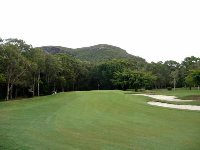 Hyatt Regency Coolum Golf Course - Coolum: Approach to the green on Hole 16.
