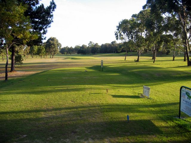 Iluka Golf Course - Iluka: Fairway view on the 5th hole - yellow markers are well ahead and to the right