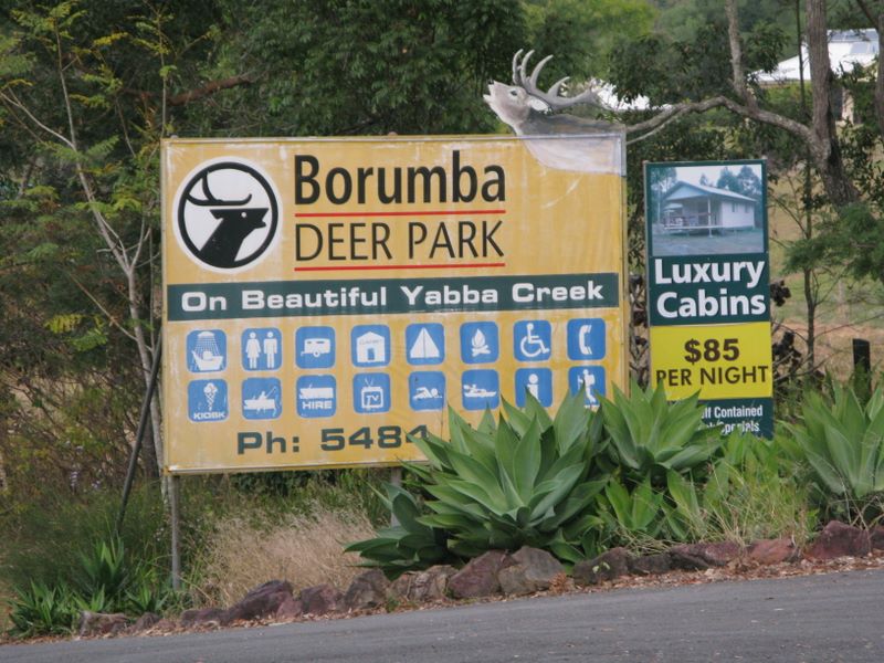 Borumba Deer Park and Caravan Park - Imbil: Welcome sign