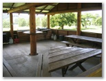 Mann River Caravan Park - Jackadgery: Camp Kitchen and BBQ area