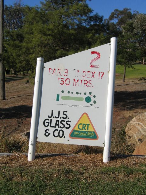 Junee Golf Course - Junee: Hole 2 - Par 3, 130 metres