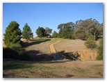 Junee Golf Course - Junee: Looking back across the gully to the 6th Tee