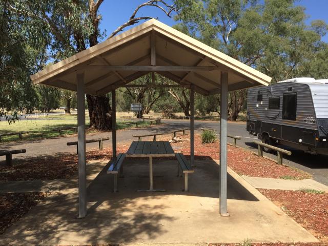 Wallacetown Rest Area - Yathella: Large sheltered picnic area.
