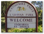 Katoomba Falls Caravan Park - Katoomba: Welcome sign