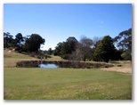 Katoomba Golf Club - Katoomba: Green on Hole 1 - note water trap on the right of the green