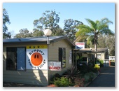 Kempsey Tourist Village - Kempsey: Reception and office.  The staff are very friendly and enthusiastic about the park.