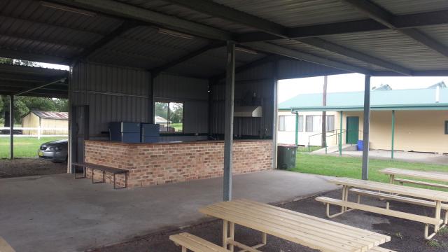 Kendall Showgrounds - Kendall: Undercover camp kitchen and cooking area.