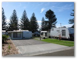 Surf Beach Holiday Park - Kiama: Powered sites for caravans with very generous slab