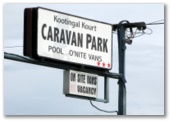 Kootingal Kourt Caravan Park - Kootingal: Kootingal Kourt welcome sign which can be seen clearly on the New England Highway north of Tamworth.