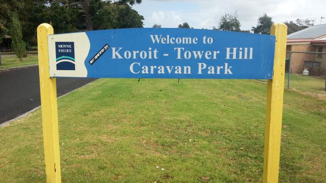 Koroit - Tower Hill Caravan Park - Koroit: Welcome sign.