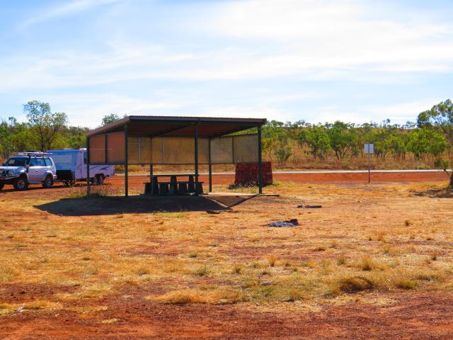 Cockburn Rest Area - Kununurra: Sheltered picnic area.