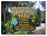 Kuranda Rainforest Accommodation Park - Kuranda: Kuranda Rainforest Park welcome sign