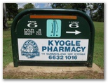 Kyogle Golf Course - Kyogle: Kyogle Golf Club Hole 6 Par 4, 355 metres.  Sponsored by Kyogle Pharmacy.