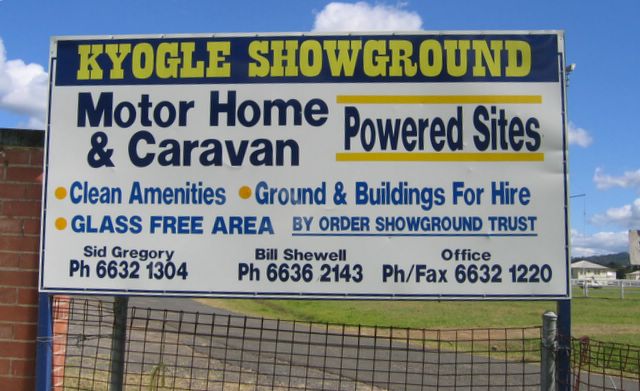 Kyogle Showground Motor Home and Caravan Park - Kyogle: Kyogle Showground Motor Home and Caravan Park welcome sign