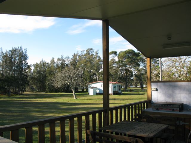 Island View Caravan Park and Holiday Cottages - Lake Conjola: Lake view from cottage verandah